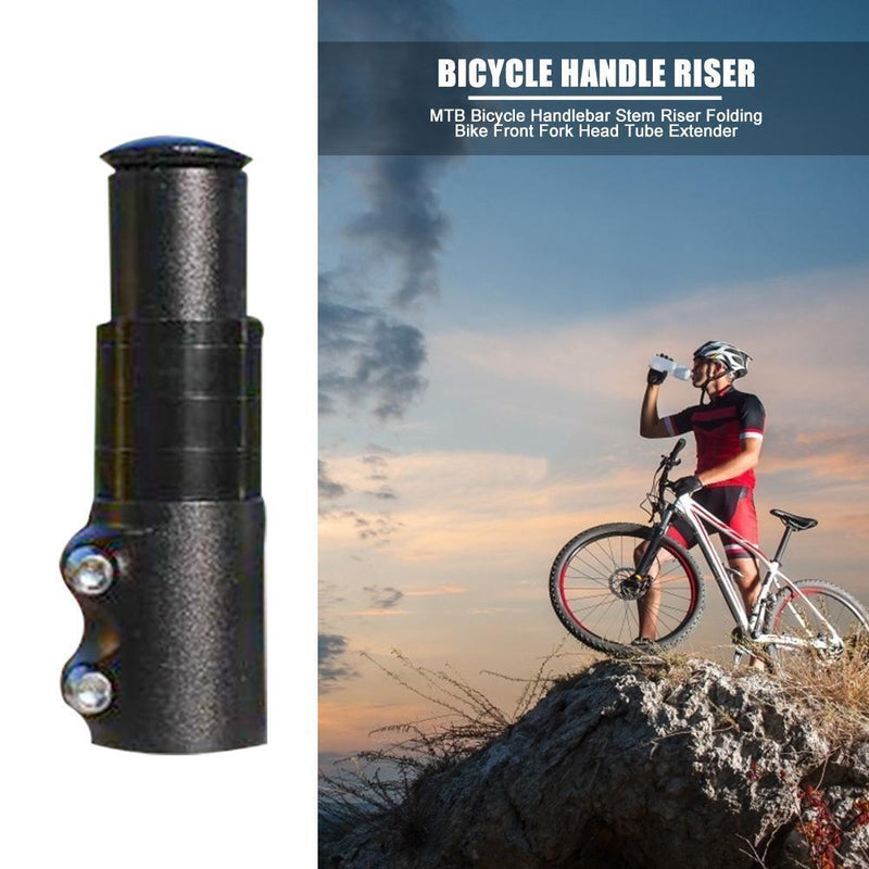 MTB Bicycle Handlebar Stem Riser Folding Bike Front Fork Extender (Black) Newly