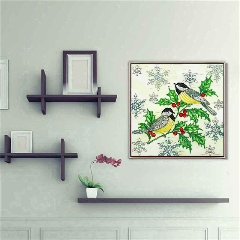 5D DIY Special Shaped Diamond Painting Magpie Cross Stitch Craft Kits Wall Arts