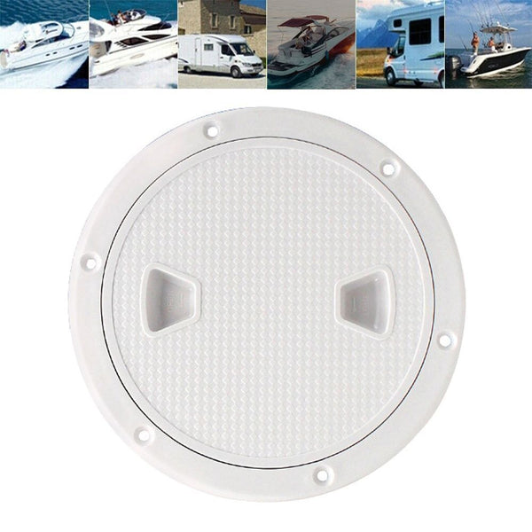 White Round Access Hatch 8 Inch Boat Deck Cover Lid Marine Sailing Inspection