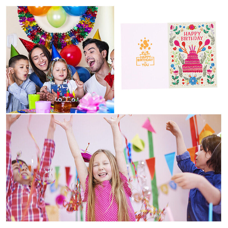 Special Shaped 5D Diamond Painting Happy Birthday Card DIY Postcard (KP017)