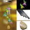 Colorful LED Solar Light Outdoor Wind Chime Hummingbird Pendant Lamps (A) Newly