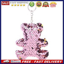 Bear Sequin Keychain Glitter Key Ring Female Lovely Car Handbag Accessories G