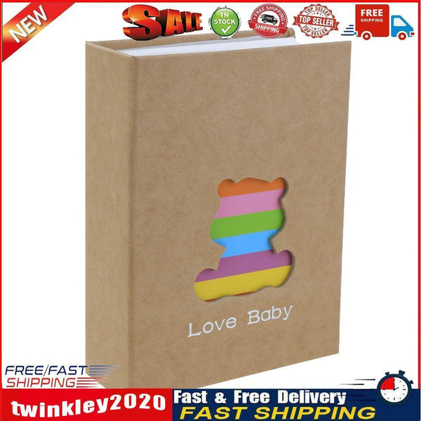 6 inch 100 Pages Interleaf Type Photo Album Picture Storage Frame(Bear) Newly