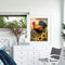 DIY Paint By Number Kit Frameless Rooster Sunflower Handpainted Canvas for