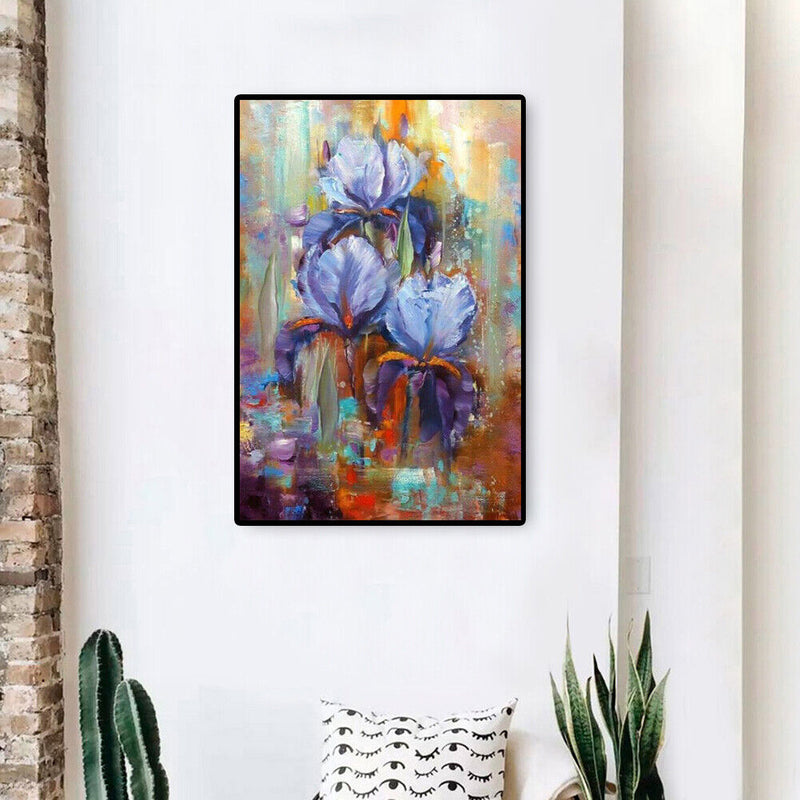 Iris Oil Paint By Numbers Kit DIY Acrylic Painting for Adults Home Decoration