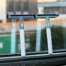 Glass Wiper 2 Side Window Bathroom Cleaning with Water Spray Bottle (Blue) Newly