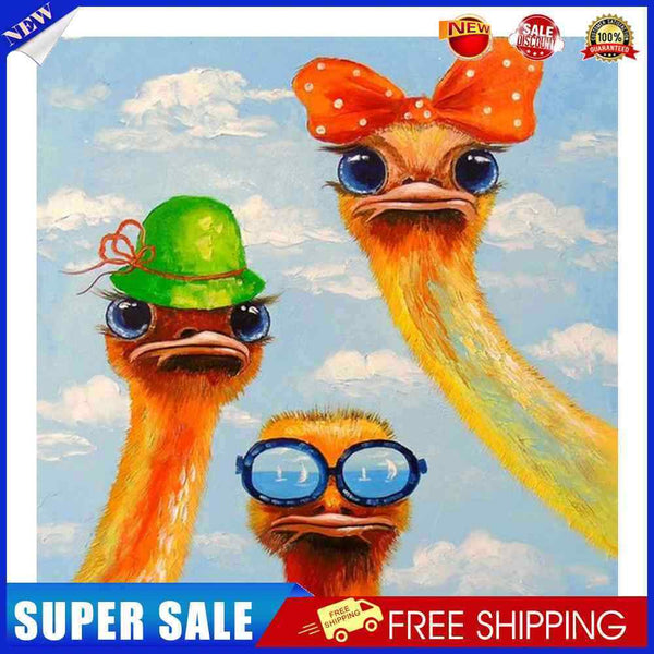 Ostrich Drawing Frameless DIY Oil Paint by Numbers Canvas Home Decoration