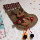 Christmas Stocking Candy Bags Socks Gift Bags Christmas Decor(Reindeer)