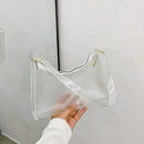 Retro Women Clear Shoulder Underarm Hobos Bag Pure Color Handbag (Clear 2)