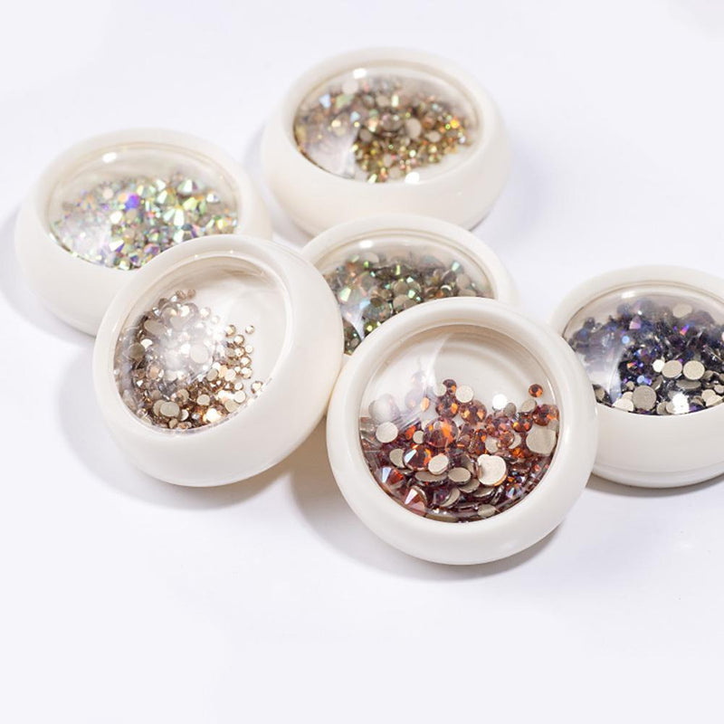 6pcs/bag Nail Crystal Rhinestones Glitter Small Irregular Beads DIY Nail Stic