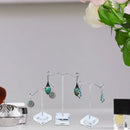 Acrylic Metal Stud Earring Display Rack Stand Jewelry Holder (Clear 3pcs)