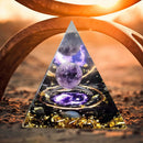 Orgone Pyramid Crystal Amethyst Peridot Healing Stone Energy EMF Protect Tools