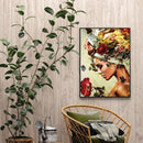 Elegant Women Oil Paint By Numbers Kits Canvas Picture Wall Art DIY (B711)