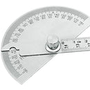 Steel Caliper Round Finder Angle Gauge 180 Degree Protractor Measuring Ruler