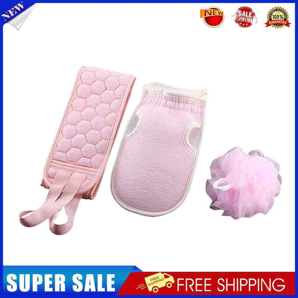 #A 3pcs/set Body Cleaning Brushes Skin Exfoliating Towel Bath Gloves Ball Supply