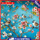 5D Full Round Drill Diamond Painting Flower Bird Mosaic Picture DIY Rhinestones
