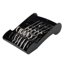 Salon Shears Rack Case Hair Scissor Holder Organizer Storage Tray (Black)