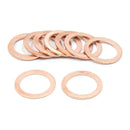 100PCS Copper Crush Washer Gasket Set Flat Rings Seal Assortment Kits