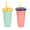 Discoloration Multicolor Temperature Coffee Straw Cup Plastic Cup Drink Ware