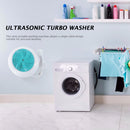 Mini Ultrasonic Turbo Washing Machine Removes Dirt Travel Washer (Cyan) Newly