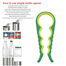 4 in 1 Lid Jar Opener Nonslip Can Bottle Opener Kitchen Tool (Green Yellow)