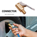 Car Pump Valve Clip Adapter Male-thread Brass Auto Supplies (Non-deflated)
