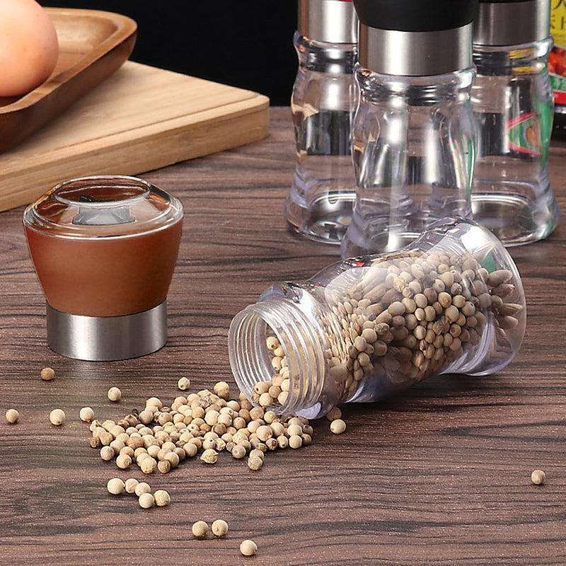 Kitchen Pepper Grinder Mill Manual Grinding Bottle Seasoning Jar Spice Holder