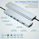 Gigabit Ethernet Dongle 4K HDMI Adapter 87W PD Type C To USB-C Hub USB 3.0 Port