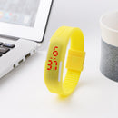 Touch Screen LED Digital Silicone Wrist Watch Unisex Bracelet (Yellow) Newly