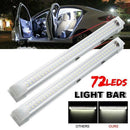 72 LED 12V ON/OFF Switch Interior Light Strip Bar 12 VOLT Car Caravan Van U1R3