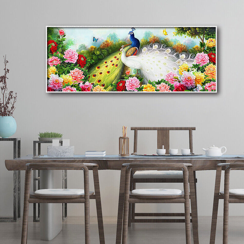 110x45cm Peacock DIY Special-shaped Diamond Painting Rhinestone Cross Stitch