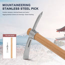 Stainless Steel High Hardness Tree Root Digging Lamb Pickaxe Wooden Handle Tools