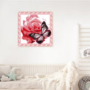 Partial Embroidery Stamped Flower Butterfly DIY Cross Stitch Kit 14CT Needlew