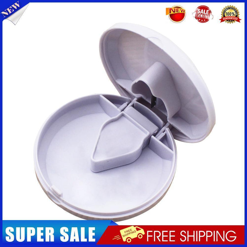 Round Cutter Crusher Powder Tablet Medicine Tablets Cut Splitter (White)