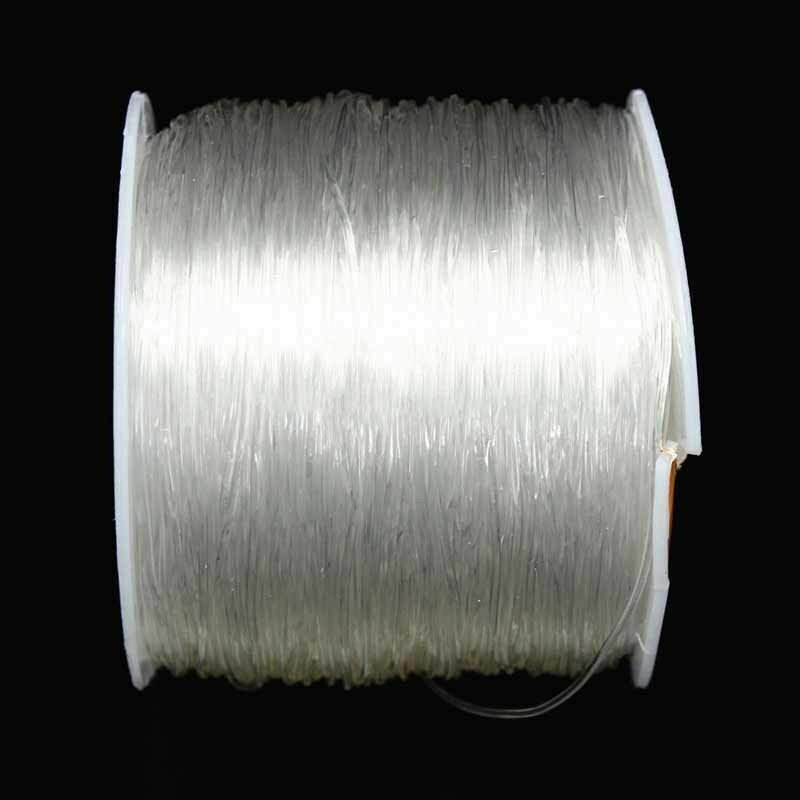 0.8mm 100 Meter Clear Stretch Elastic Beading Cord Spool Roll Thread String M9C4