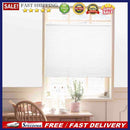 Self-Adhesive Pleated Blinds Half Blackout Window Curtains (White 90X150cm)