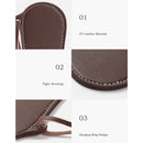 Anti-Scald Anti-Slip PU Leather Frying Pan Handle Protective Cover (Coffee)