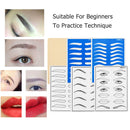 6pcs Set Tattoo Practice Skin Permanent Makeup Eyebrows Beginner Training Newly
