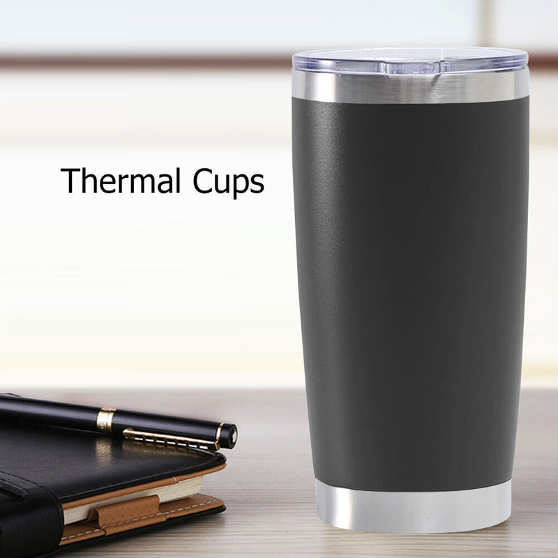Thermal Car Mug Cup Stainless Coffee Vacuum Insulated Water Bottle (Black) Newly