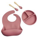 4pcs Baby Feeding Dish Anti Slip Tableware for Kids Baby Feeding Kit for Infa