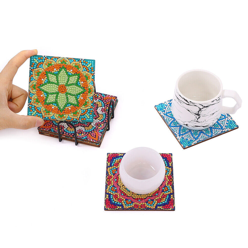 Full Diamond Cup Mat Acrylic Special Shaped Drill Coaster for Art Craft Supplies