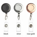 ID Name Card Anti-Lost Clip Metal Key Ring Retractable Badge Holder Lanyards