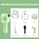 Brush Food Processor Vegetable Chopper Electric Vegetable Cutter Set 4 in 1