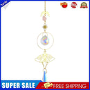 #A Crystal Wind Chime Butterfly Moth Prisms Windbell Pendant Home Garden Decorat