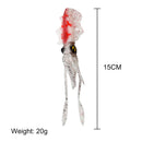 15.5cm 15g Bionic Squid Sea Fishing Lures Artificial Soft Bait (Red Pink) Newly