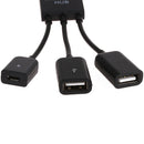 Flash Drive Digital Camera 3 In1 Converter Micro USB HUB Host OTG Cable Adapter