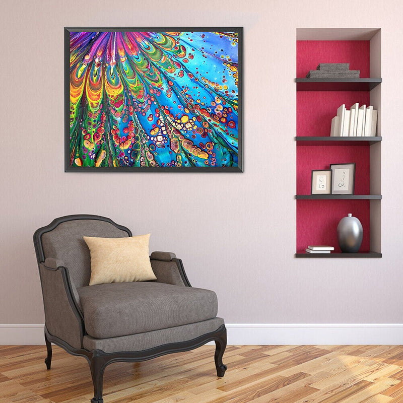 Colorful Texture Circle Oil Paint By Numbers Kits Canvas DIY Picture Craft