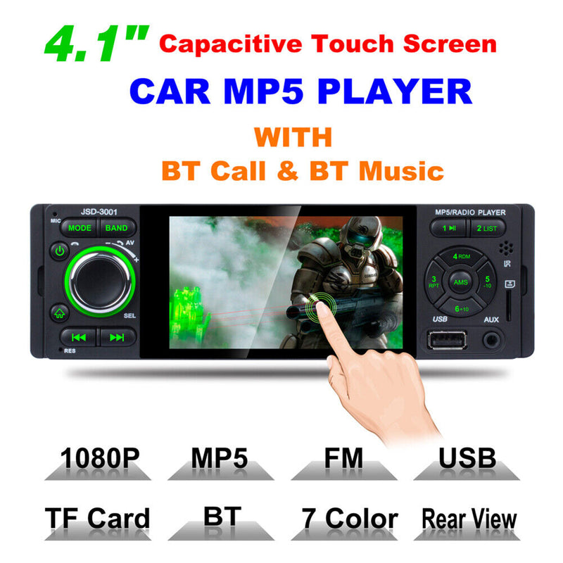 JSD-3001 Car Stereo 4.1 inch Screen Radio + AUX Cable + Rearview Camera Newly