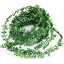 7.5m Silk Wreath Green Leaf Iron Wire Artificial Vine Decor DIY Wedding E7U1