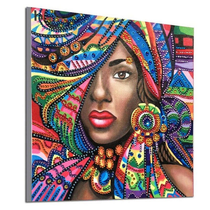 5D DIY Special-shaped Diamond Painting Cross Stitch Kit (R8100 Beauty)